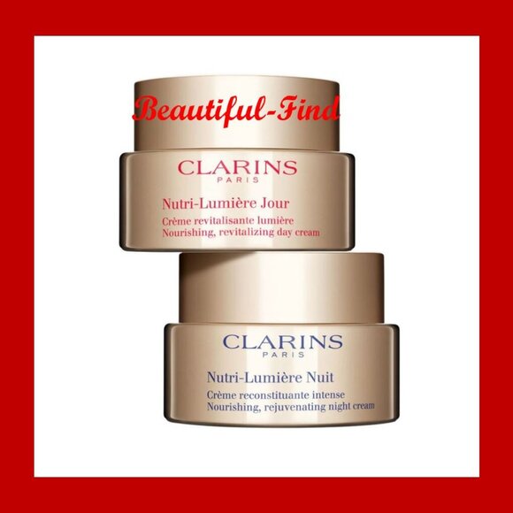 CLARINS Nutri-Lumière 24/7 Duo NUIT & JOUR CREAM SET NIB $350